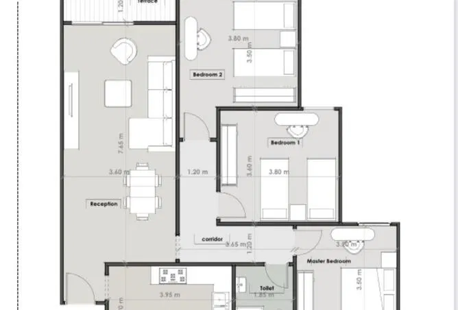 3-bedroom apartment 123 m² for sale in Hadayek October