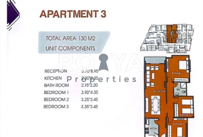 3-bedroom apartment 130 m² for sale in Highway