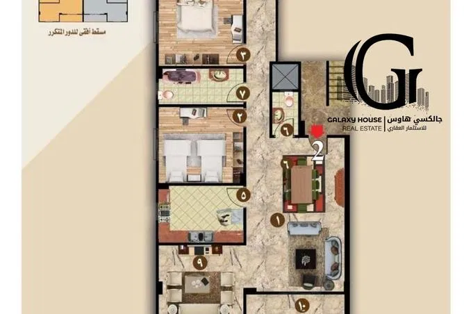 شقة 3 غرف 210 م² للبيع في 3rd Neighborhood