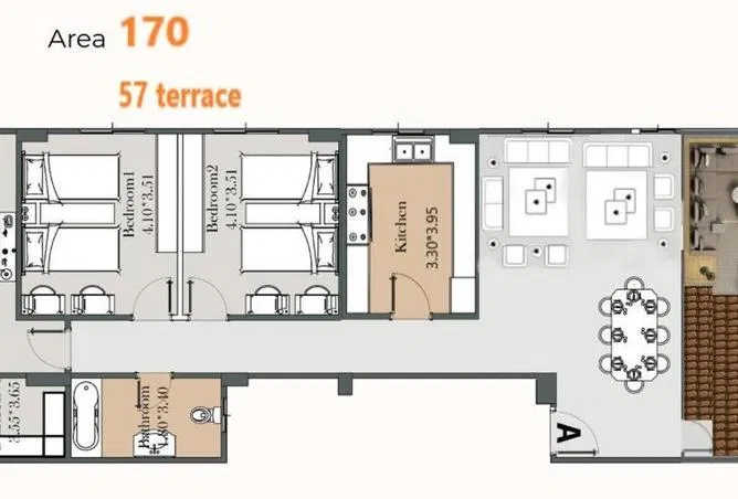 3-bedroom apartment 170 m² for sale in Bait Alwatan