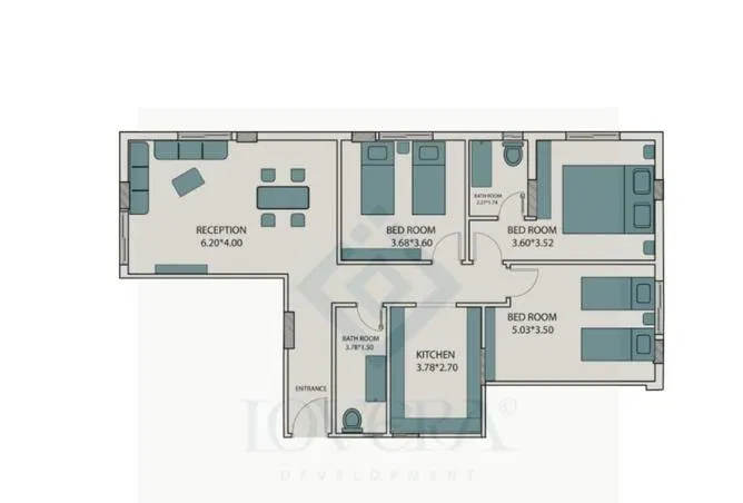 3-bedroom apartment 162 m² for sale in Bait Alwatan