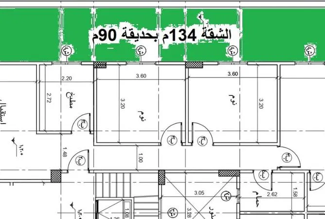 شقة 3 غرف 134 م² للبيع في Bait Alwatan