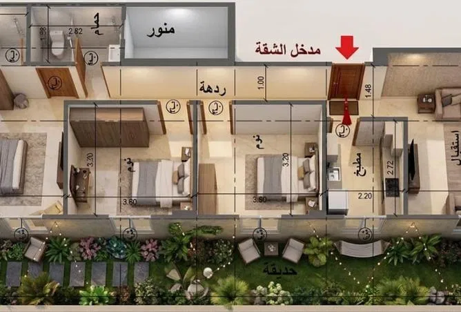 3-bedroom apartment 134 m² for sale in Bait Alwatan