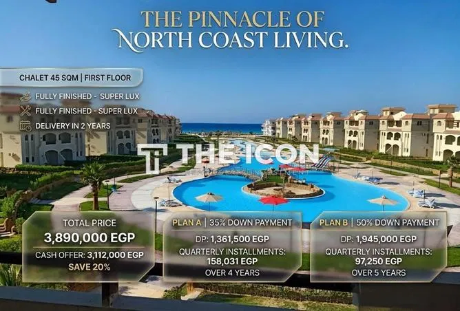 1-bedroom apartment 45 m² for sale in North Coast Resorts