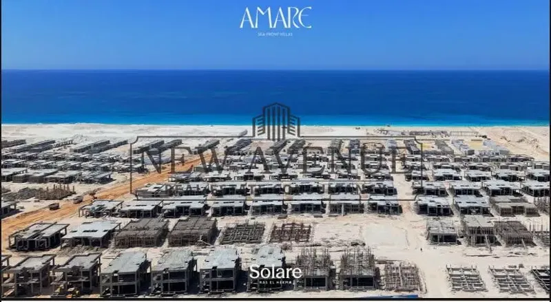 Sea Front Horizon Villa in Solare Ras El Hikma Panoramic Sea View Fully Finished Built and Under Construction 2Y Delivery 2M DP Installments Till 2034