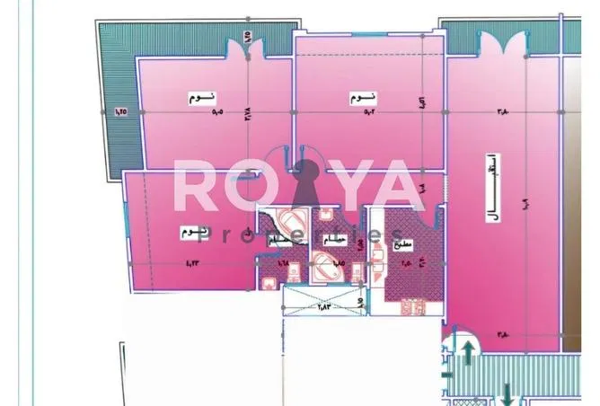 شقة 3 غرف 187 م² للبيع في Al Motawakel Street