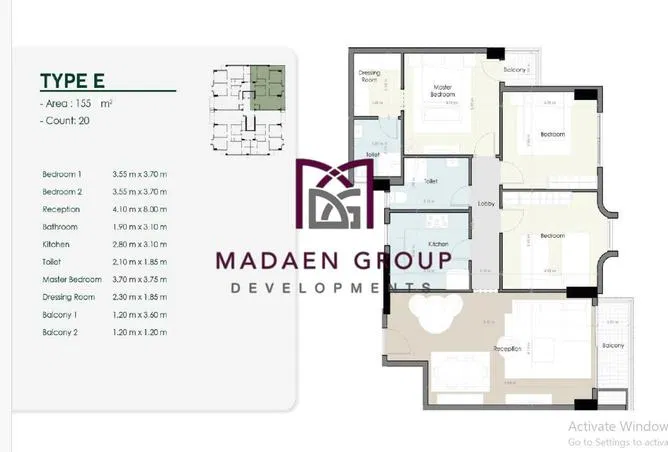 3-bedroom apartment 155 m² for sale in Sheikh Zayed Compounds