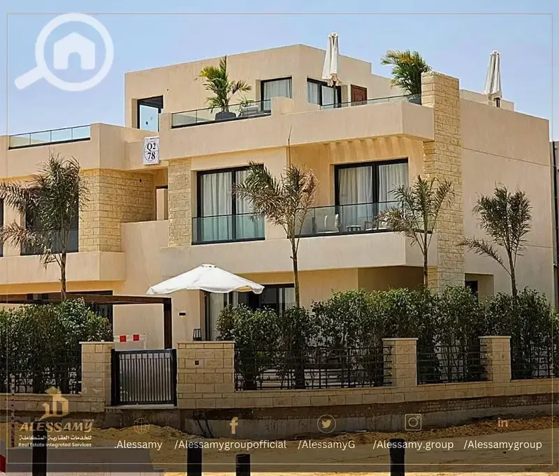Most beautiful twin house villa Q2 old contract 8 million installment over 10 years the villa is already built in Al Nour City Talaat Mostafa