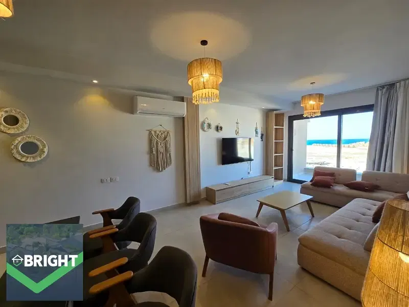 Exclusive Offer! chalet 160m - 4 master room - fully furnished-Panoramic Sea View-very low price in hacienda white north coast and best installment