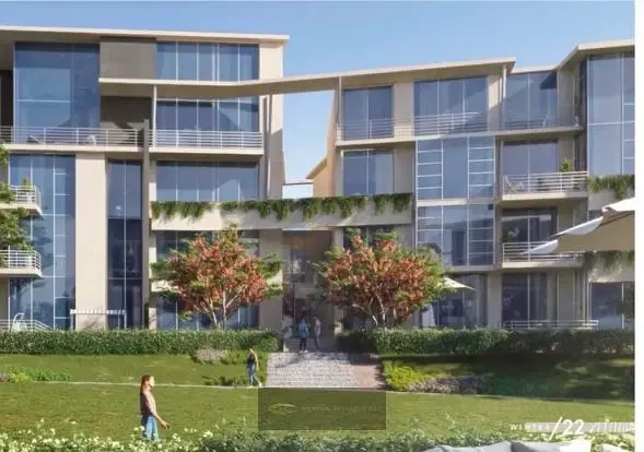 For sale, a distinctive apartment inside the West Leaves compound, in a very special location within the compound. * Area: 170 square meters + 15 square meter terrace, first floor.