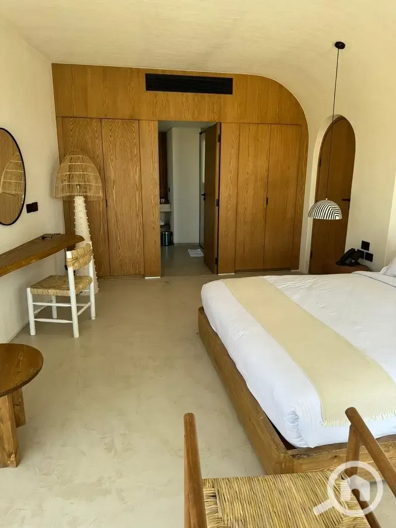 Fully finished chalet with ACs for sale in the Coast with a sea view, near New Alamein City and Alamein Airport.