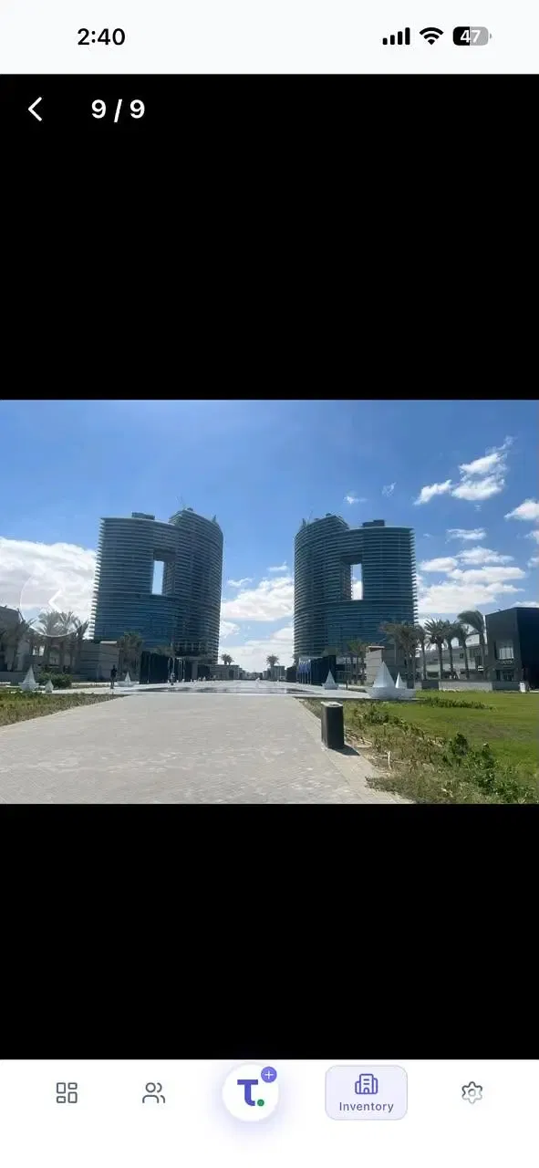 Chalet for sale in Alamein Towers, immediate delivery, ultra super lux finished, area 121 m, lagoon and sea view, two wonderful rooms with a good size and 2 bathrooms in the towers.