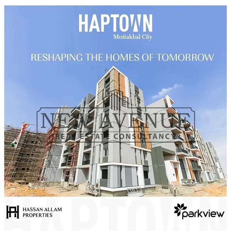 137 sqm apartment for sale in HapTown Mostakbal City—priced below market value. Prime location: corner unit, north-facing.