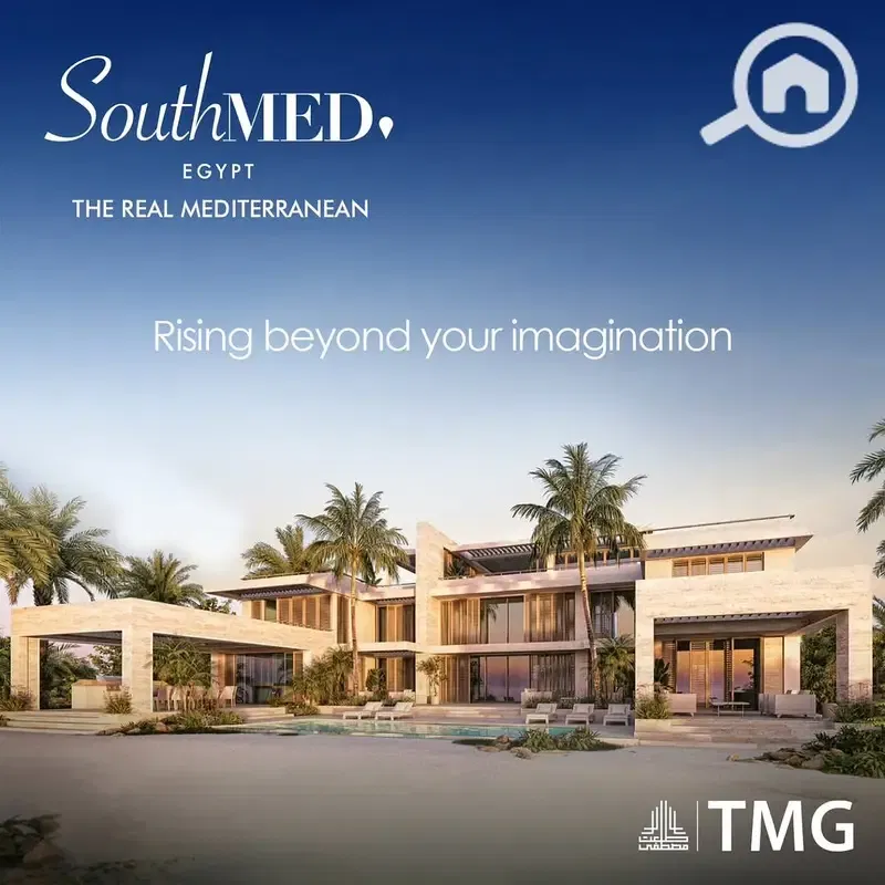 A gem in SouthMED EGYPT, a 261 m² north-facing villa for sale in installments, overlooking the sea, lagoon, and lakes