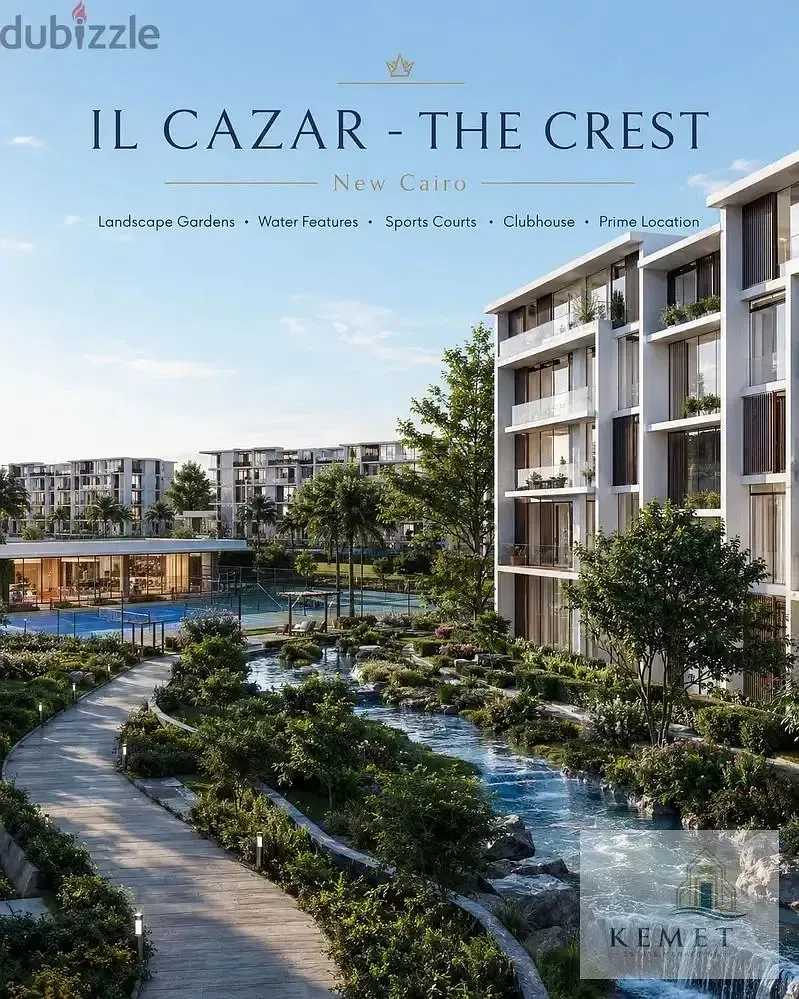 Direct Owner | 3-Bedroom Apartment for Sale in The Crest, New Cairo | 160 SQM | North-Facing | Garden & Water View