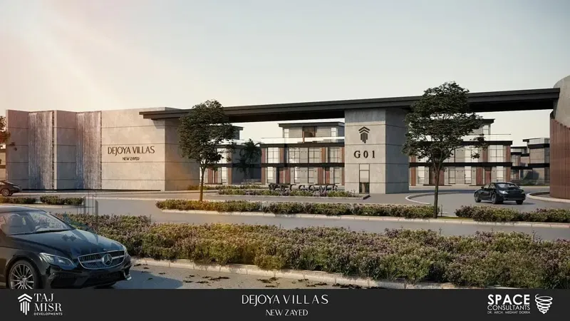 Finished apartment at a special price in Dejoya Compound, in the best location in New Zayed on the Cairo-Alexandria Desert Road.