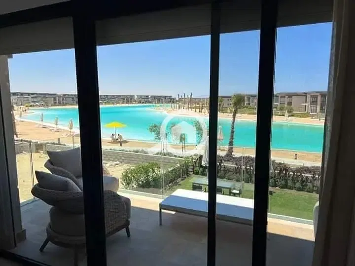 Resale chalet for sale from the direct owner in the most prestigious location in Ras Al Hekma, 114 meters, Hacienda Waters