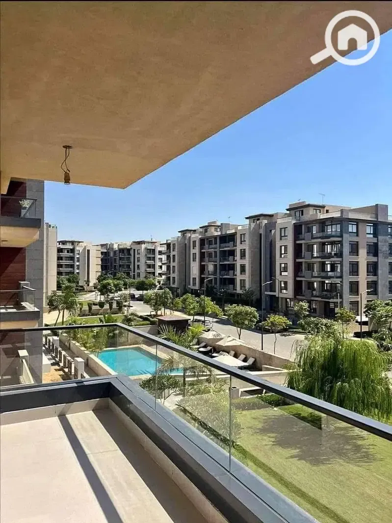 Two-bedroom apartment, finished and ready for immediate occupancy, in Waterway, North Investors area, near the American University in New Cairo, with