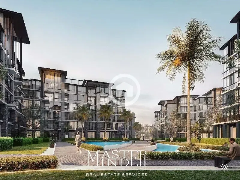 Fully finished Apartment for sale with attractive price and with installments overlooking the lake in The View by Waterway