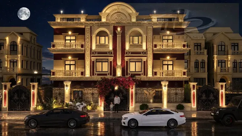 Carnation Project Villas – Immediate handover of the apartment with an area of 235 meters in a prime location, second row from North 90th Street. First floor – right side of the facade.
