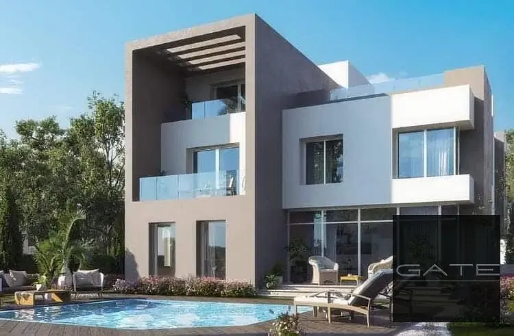 Corner townhouse for sale in Lake West Compound, Sheikh Zayed | Cairo Capital – prime location on Dahshur Link Road, opposite Beverly Hills.