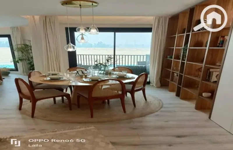 Fully finished apartment for sale in Talalah Compound, next to SODIC and New Giza compounds, with installments up to 15 years