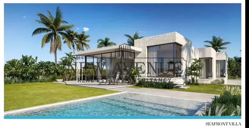 Ready to move Sea Front One Storey Villa Fully finished for sale in Waterway North Coast