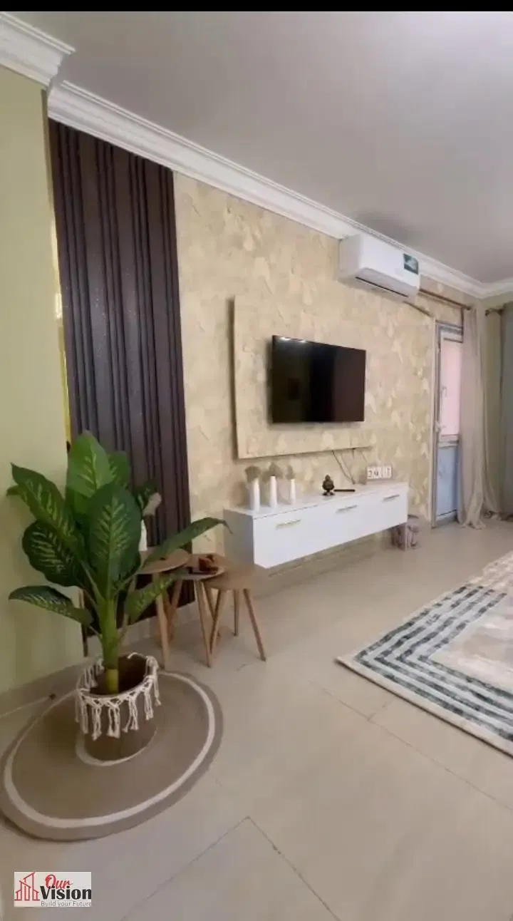 Apartment for sale in Janna 2, ground floor, 100m, 2 rooms, 1 bathroom, asking for 3,550, remaining 382,000 on 10 installments total 3,930,000.