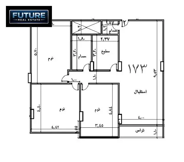 173 m apartment on 20th Street, Area L, in the Fourth Gate, Al-Ahram Gardens, October