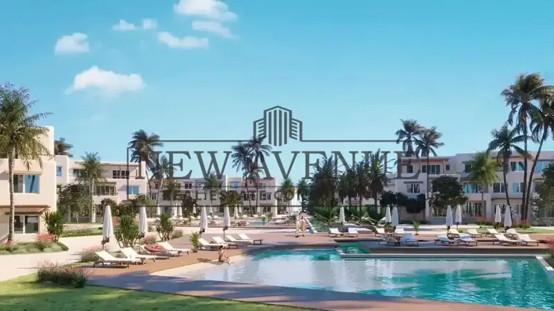 5% down payment and installments over 10 year- Chalet finished with ACs in Hacienda Ras El Hekma