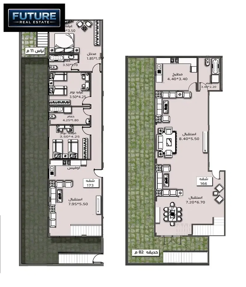 Duplex 339 m + 82 m garden in the second neighborhood of Beit Al-Watan in the Fifth Settlement