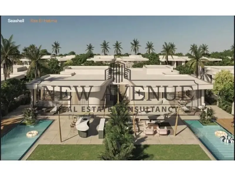 Twin House 6th row Full Sea view Signature Design for sale Seashell Ras Elhikma