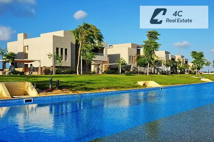 Lowest down payment fully finished ultra-super lux chalet for sale in Hacienda Bay – Golf View North Coast with a sea view and a unique layout
