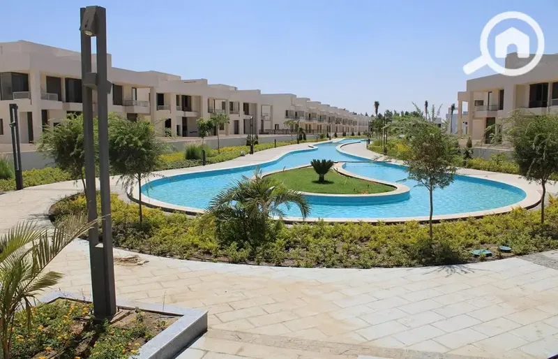 Town Corner 403m Lagoon View, immediate delivery in Green Belt Compound, Sheikh Zayed, Dahshour connection