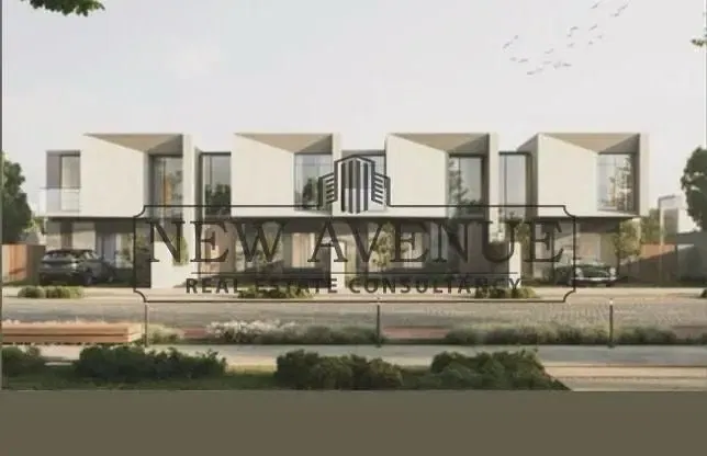 Middle Town house at trio gardens with D. P and installments till 2036 delivery within 2 years View Land scape