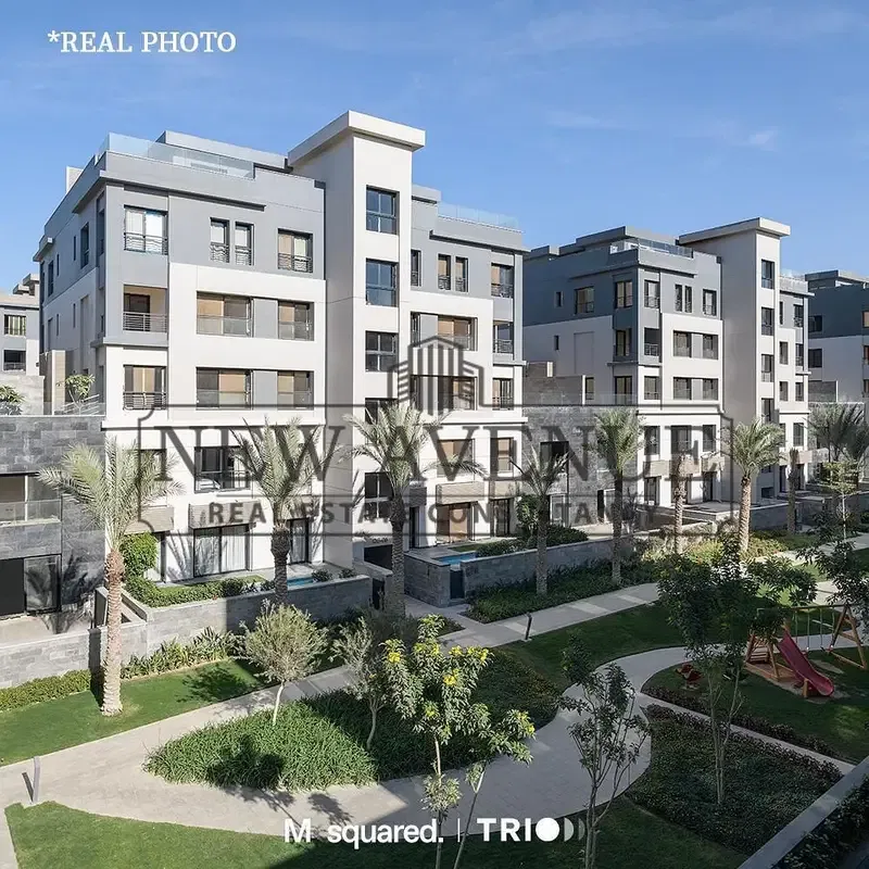 Apartment with garden at trio gardens flexi finishing with D. P and installments to 2035 delivery within 2 years