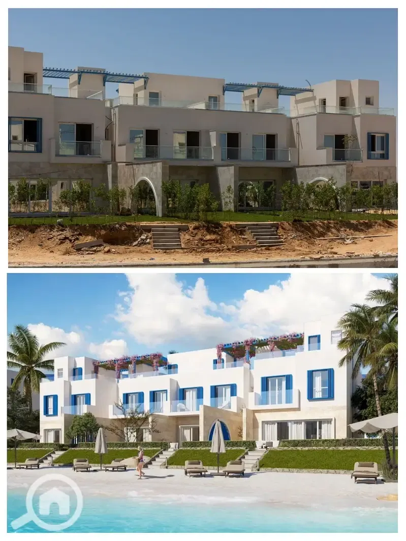 “Distinctive townhouse for sale with immediate delivery, ready to move in, in Naia Bay, Ras El Hekma, North Coast. ”