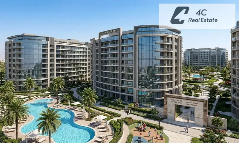 Hotel apartment fully furnished in Fifth Square Lake Residence New Cairo prime investment ready to rent high ROI installment deal near Katameya Height