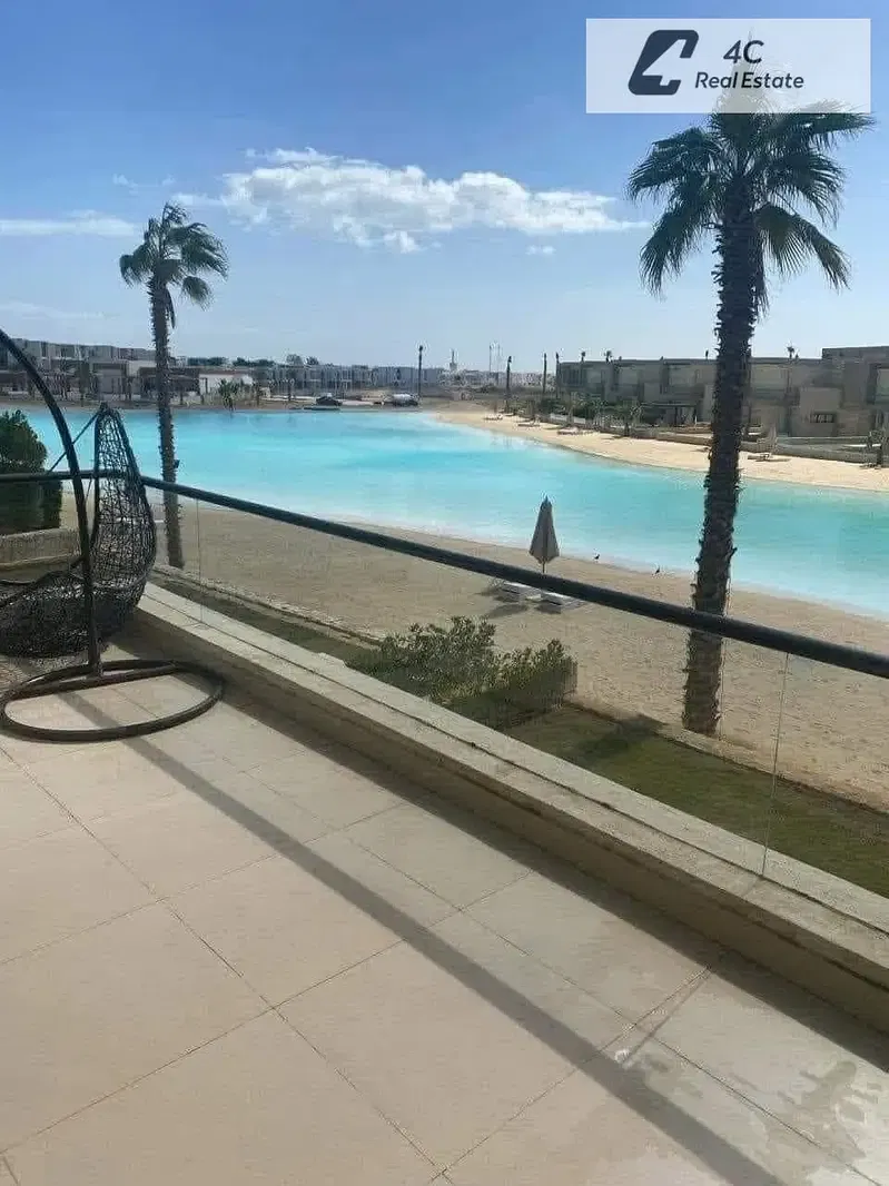 Townhouse - Resale - Direct Lagoon View, First Row - Fully Finished in Azha North Coast - With a distinctive layout - Down payment and remaining insta