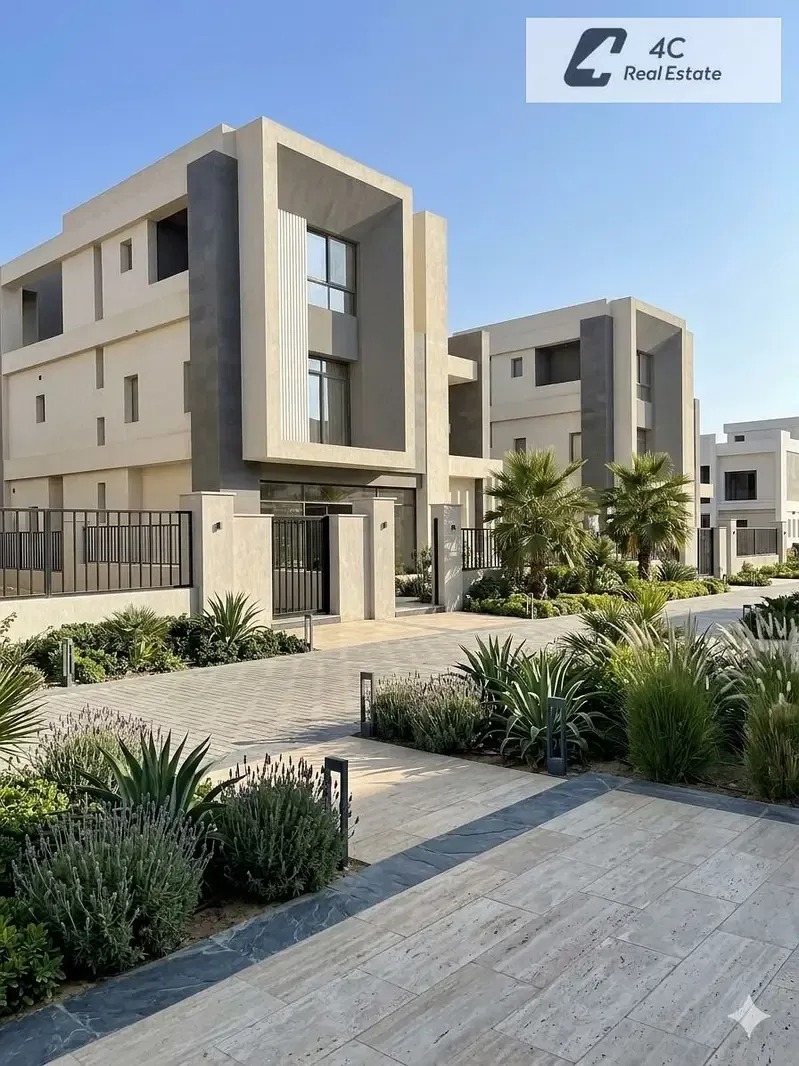 Townhouse villa 377m for sale with landscape view lowest down payment and installments 4 bedrooms in Saada Compound New Cairo First Settlement