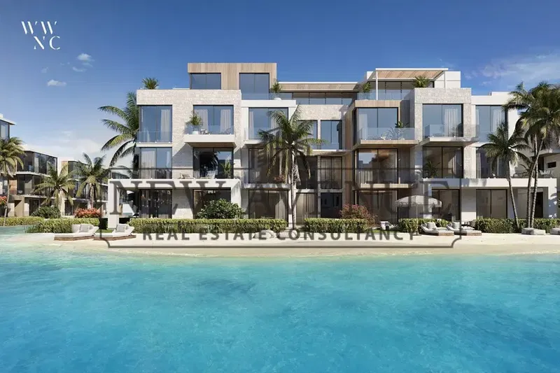 Sea view Chalet Delivery 2026 Direct on lagoon facing north with downpayment and installments for sale in Waterway North Coast