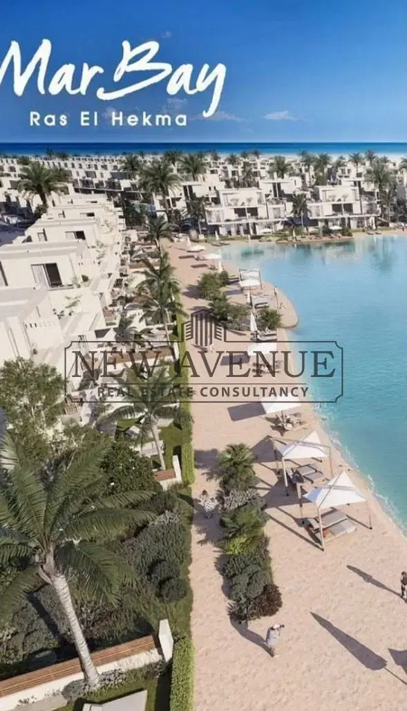 Middle townhouse in Mar Bay - North Coast by Marasem Fully finished prime location with direct lagoon view resale unit with delivery in 2028