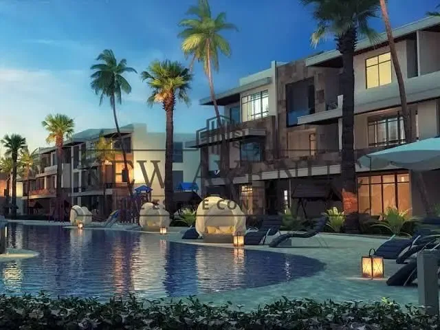 Duplex Fully Finished With ACs and Kitchen Cabinets Ready To Move Reception And All Rooms Direct On Lagoon For Sale Under Marekt Price In Azhaa Ras El