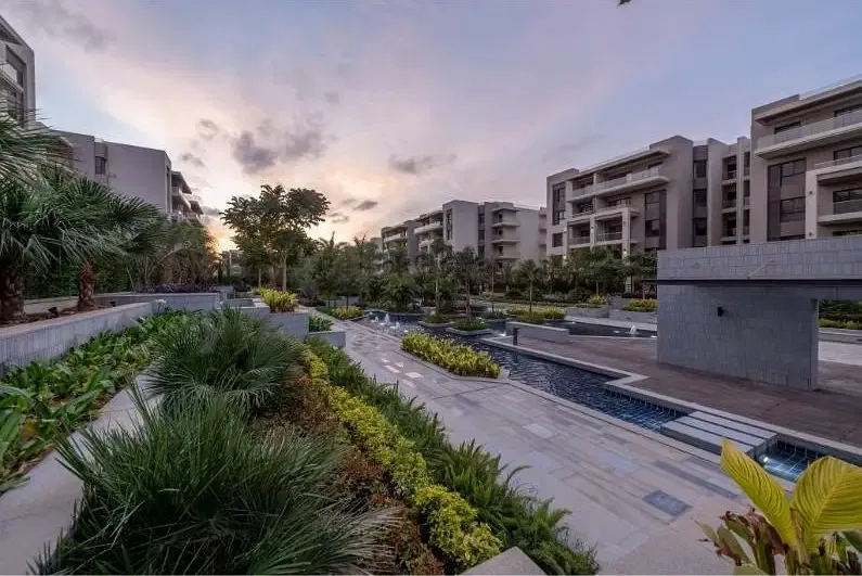Ground Apartment Fully Finished The Address East Compound with Best Price at New Cairo