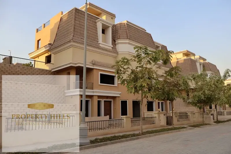 Villa for sale in Sarai Fifth Settlement 175 m below the company price Price negotiable 3 bedrooms Remaining balance of 2 million EGP