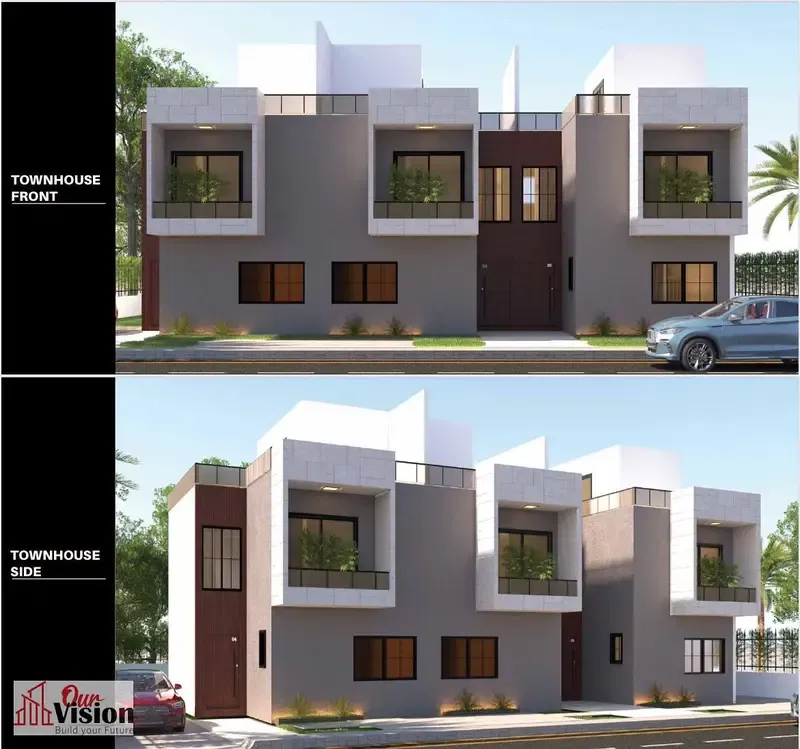Townhouse Middle for Sale in V-Levels Land: 252 m² BUA: 229 m² 3 Bedrooms 4 Bathrooms Direct Lake View Delivery: 2027 Asked P