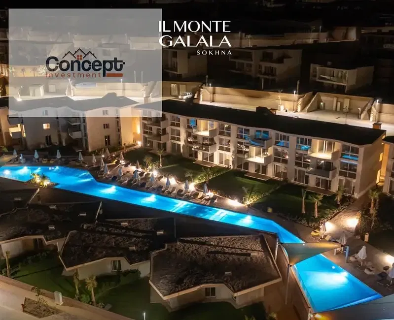 For Sale Ground Chalet With Garden On Crystal lagoons In IL Monte Galala - Ain Sokhna