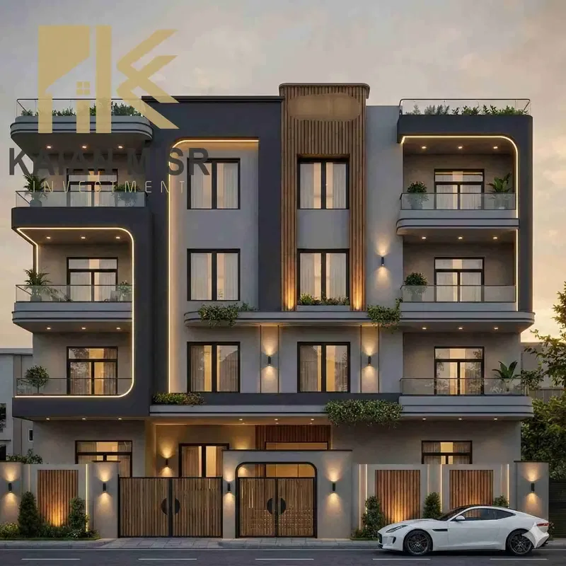 An exceptional apartment of 140 m on a repeated floor in the finest areas of Al-Shorouk City and next to all services and main roads.