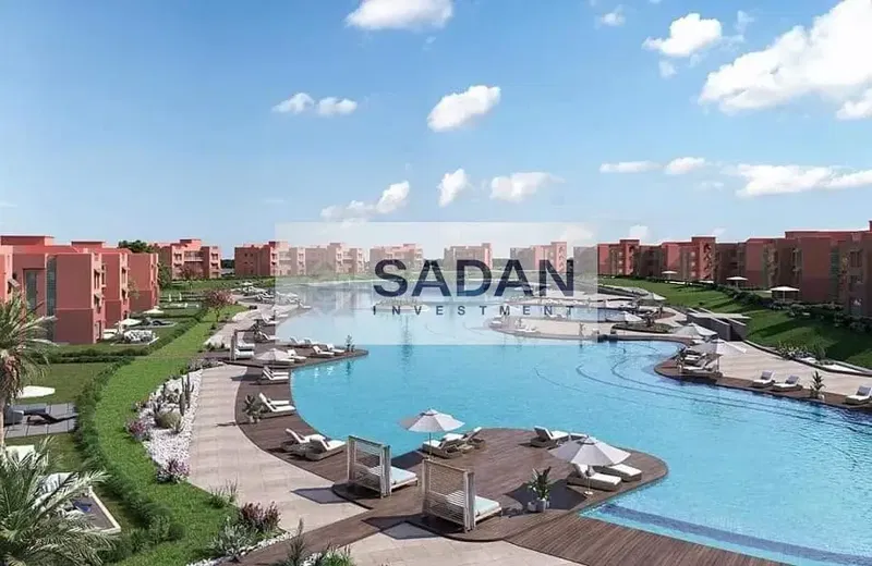 Second row from the sea, twin house villa in Gaia, North Coast, Ras El Hekma. Resale from the owner, installments available.