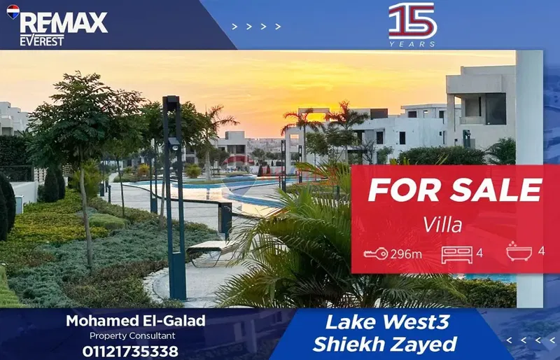 Standalone Villa for Sale in Lake West 3 – Directly on Waslet Dahshour | Prime Water Feature View
